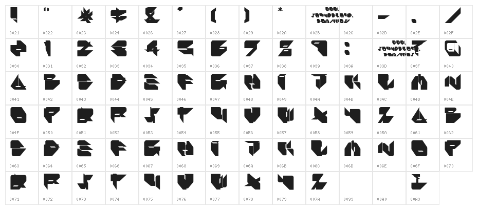 Ikos Dub Solid Character Map