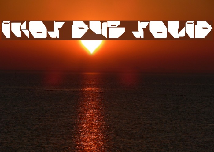 Ikos Dub Solid Font examples
