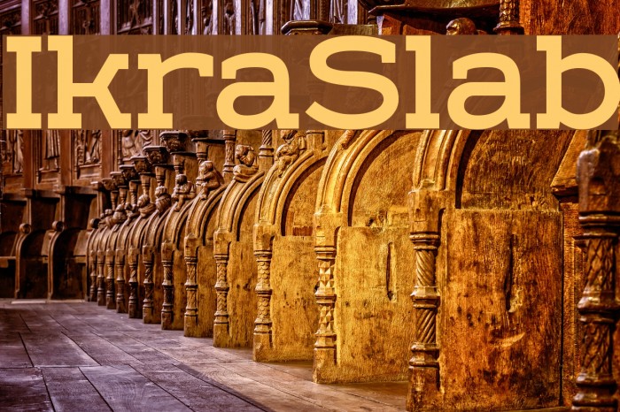 IkraSlab Font examples
