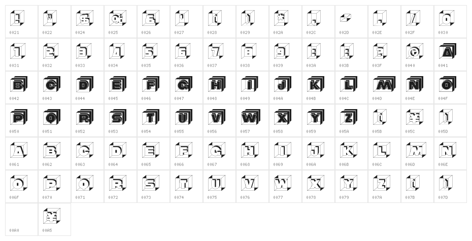 Ikuhoushi Regular Character Map