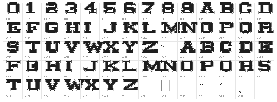 ILLINOIS block Character Map