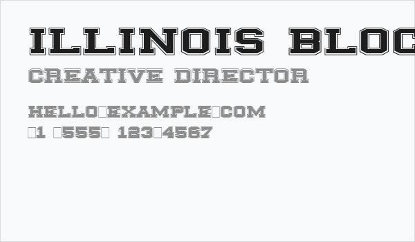 ILLINOIS block Business Card