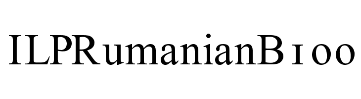 ILPRumanianB100 Font