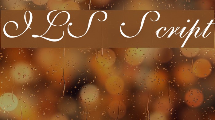 ILS Script Font examples