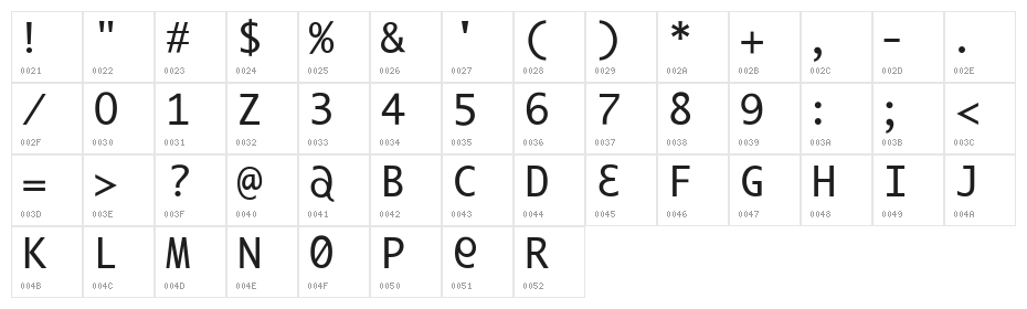 ILikeOffenbach Character Map