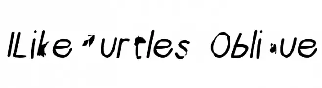 ILikeTurtles Oblique  Descarca Fonturi Gratis