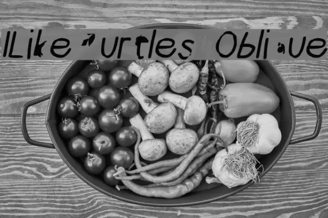 ILikeTurtles Oblique Font examples