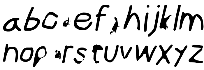 ILikeTurtles Oblique Font LOWERCASE