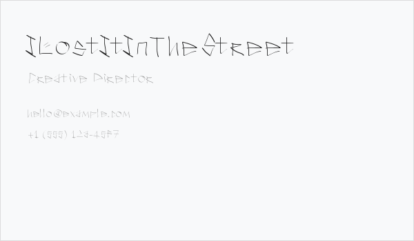ILostItInTheStreet Business Card