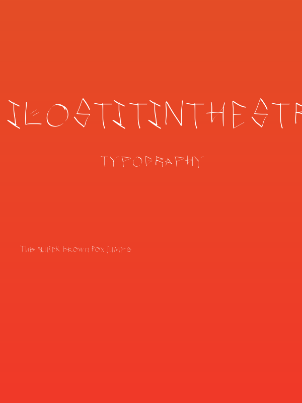 ILostItInTheStreet Poster