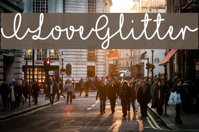 ILoveGlitter Font examples