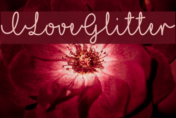 ILoveGlitter Font examples