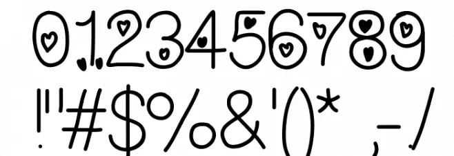 ILoveYOUForever Font OTHER CHARS