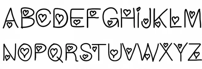 ILoveYOUForever Schriftart Groß