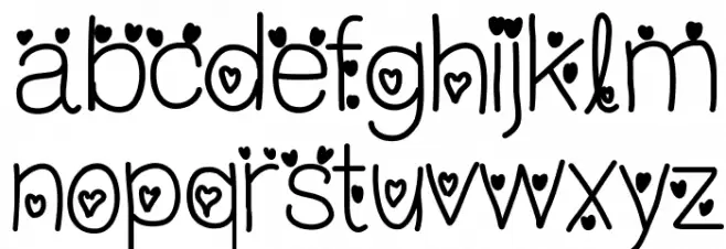 ILoveYOUForever خط أحرف صغيرة