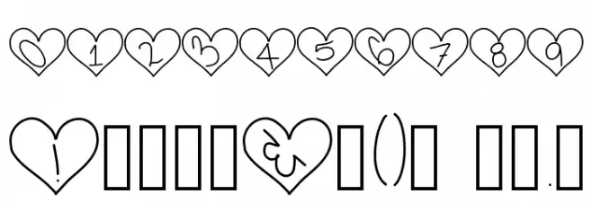 ILoversYou Шрифта ДРУГИЕ символов