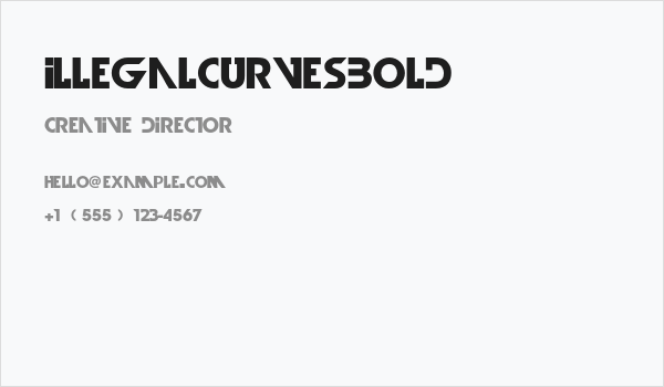 IllegalCurvesBold Business Card