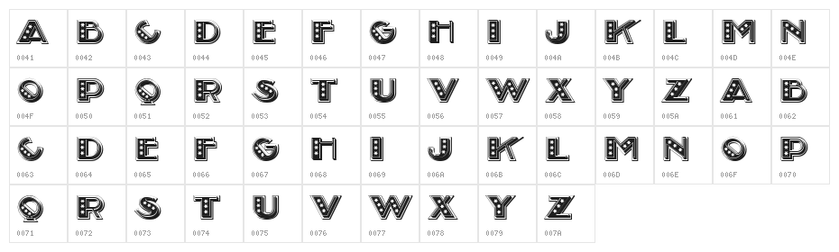 Illinois Regular Character Map