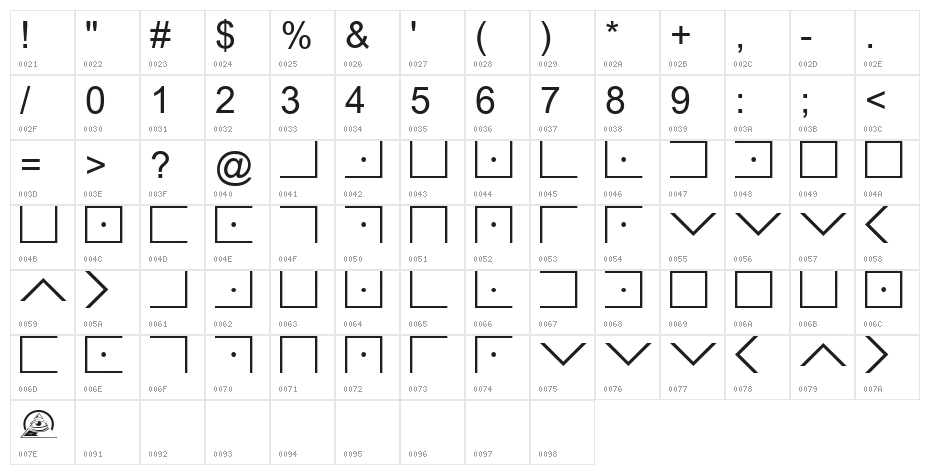 Illuminati Masonic Cipher Character Map