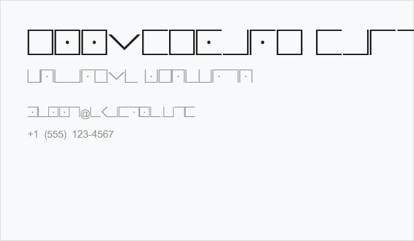 Illuminati Masonic Cipher Business Card