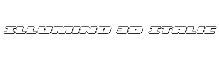 Illumino 3D Italic  免费字体下载