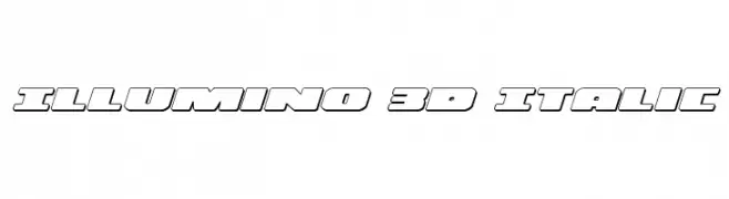Illumino 3D Italic  les polices de caractères gratuit tlcharger