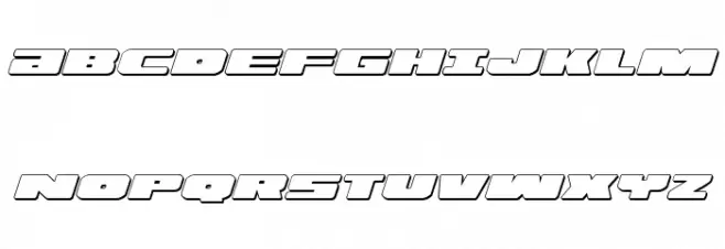 Illumino 3D Italic خط أحرف كبيرة