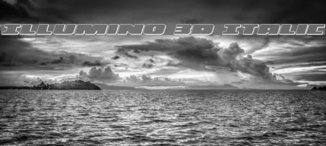 Illumino 3D Italic Font examples