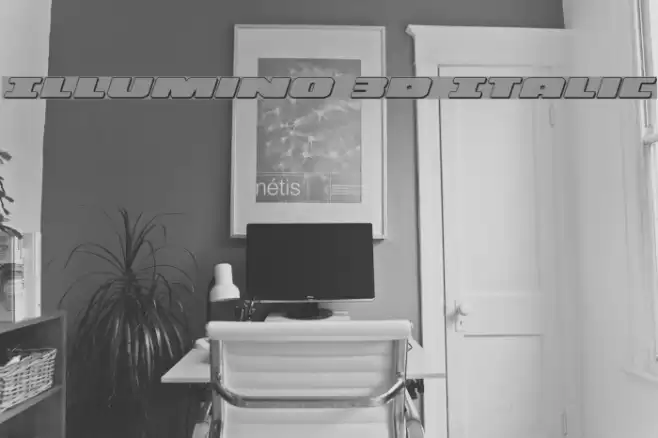 Illumino 3D Italic Font examples