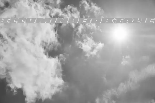 Illumino 3D Italic Font examples