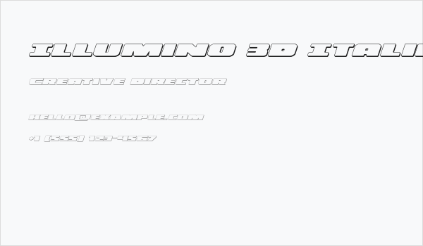 Illumino 3D Italic Business Card