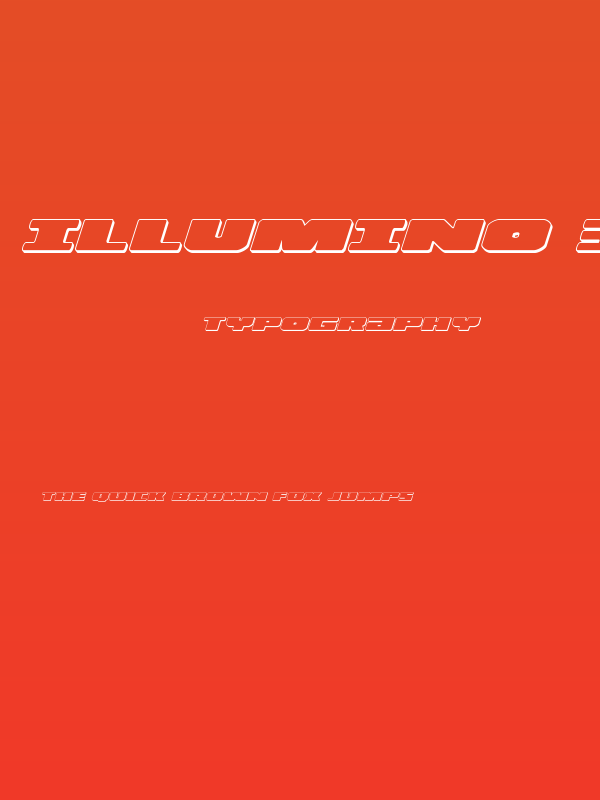 Illumino 3D Italic Poster