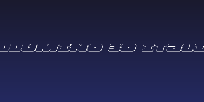 Illumino 3D Italic Social Header