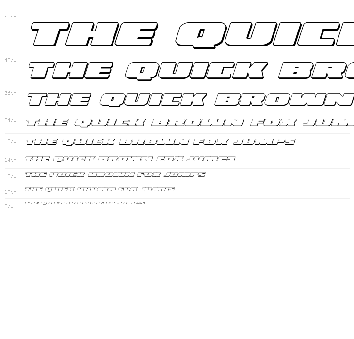 Illumino 3D Italic Waterfall