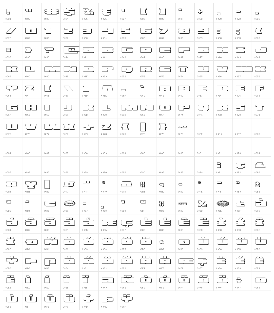 Illumino 3D Character Map