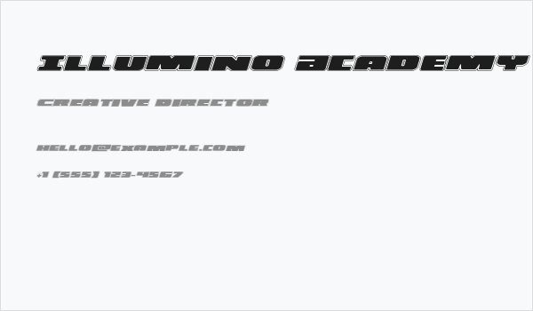 Illumino Academy Italic Business Card