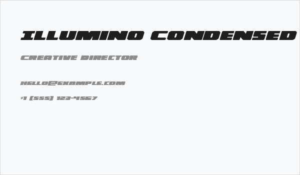 Illumino Condensed Italic Business Card