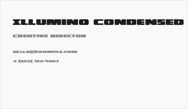 Illumino Condensed Business Card