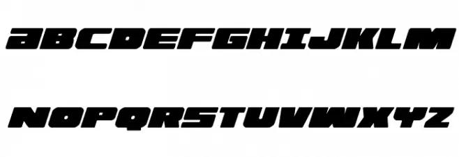 Illumino Extra-Condensed Italic 字体 大写