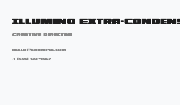 Illumino Extra-Condensed Business Card