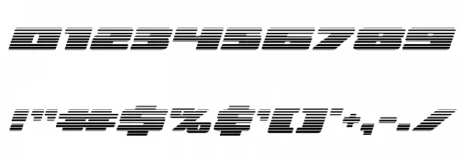 Illumino Gradient Italic Font OTHER CHARS