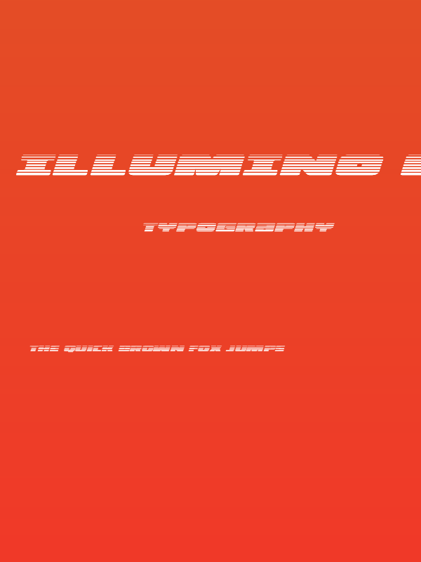 Illumino Gradient Italic Poster