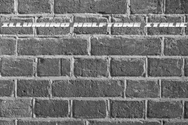Illumino Halftone Italic Font examples