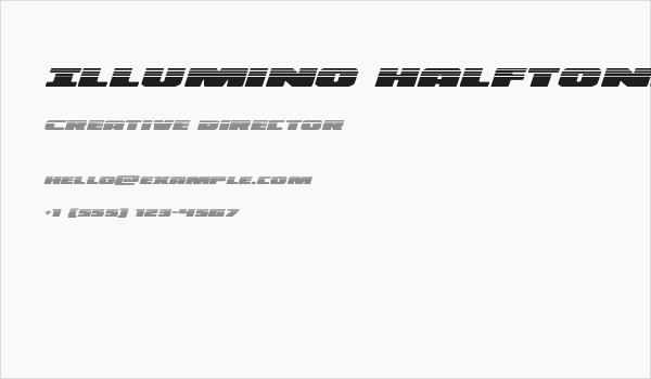 Illumino Halftone Italic Business Card