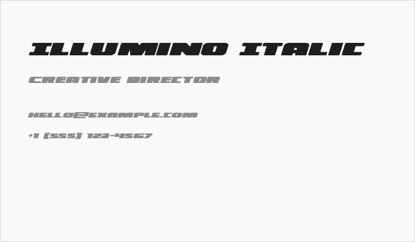 Illumino Italic Business Card