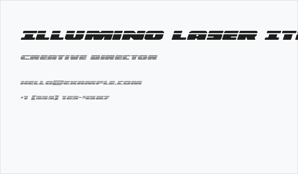 Illumino Laser Italic Business Card