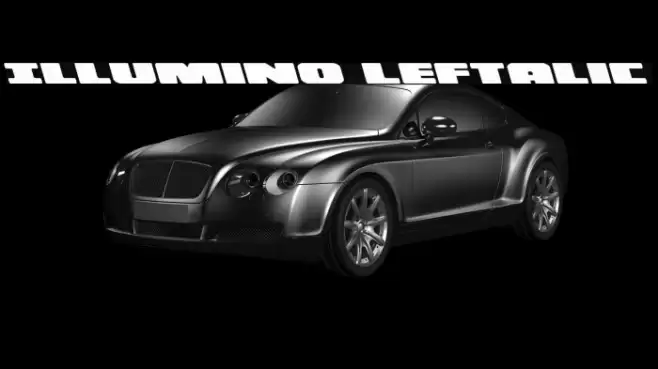 Illumino Leftalic Font examples