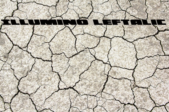 Illumino Leftalic Font examples