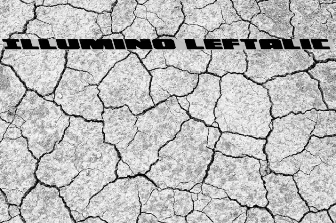 Illumino Leftalic Font examples