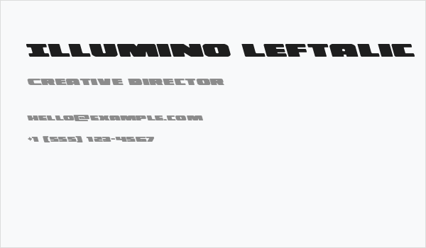 Illumino Leftalic Business Card